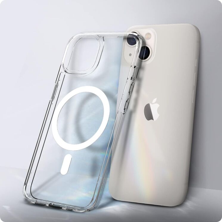 Защитный чехол Spigen (SGP) Ultra Hybrid (MagFit) для Apple iPhone 13 - White: фото 12 из 17