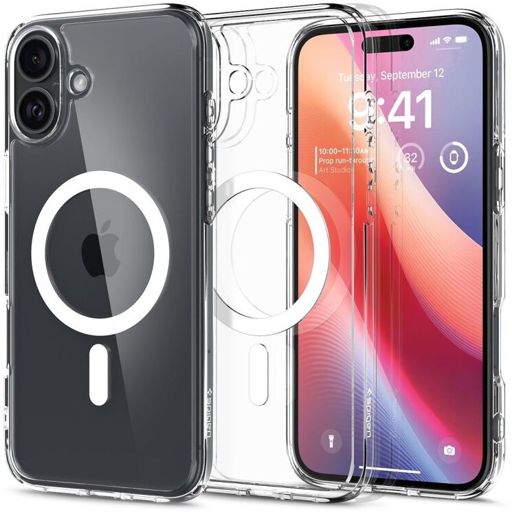 Защитный чехол Spigen (SGP) Ultra Hybrid (MagFit) для Apple iPhone 16 Plus - White: фото 1 из 17