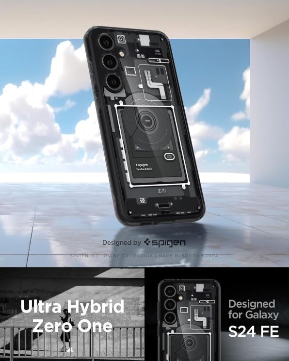 Защитный чехол Spigen (SGP) Ultra Hybrid Zero One для Samsung Galaxy S24 FE (S721) - Black: фото 8 из 13