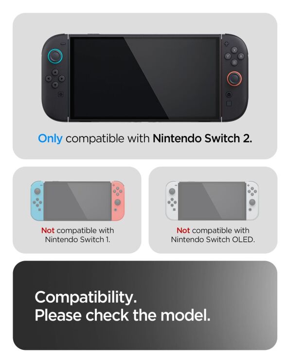 Захисний чохол Spigen Thin Fit 360 для Nintendo Switch 2 (ACS10487) - Frost Black: фото 12 з 18