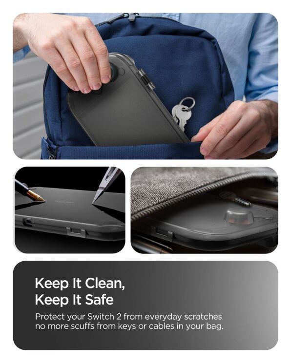 Захисний чохол Spigen Thin Fit 360 для Nintendo Switch 2 (ACS10487) - Frost Black: фото 13 з 18