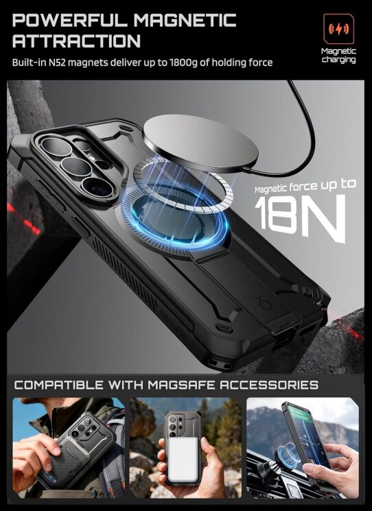 Защитный чехол Supcase Unicorn Beetle Pro MagSafe для Samsung Galaxy S26 Ultra (S948) 843439160750 - Cobalt: фото 5 из 10