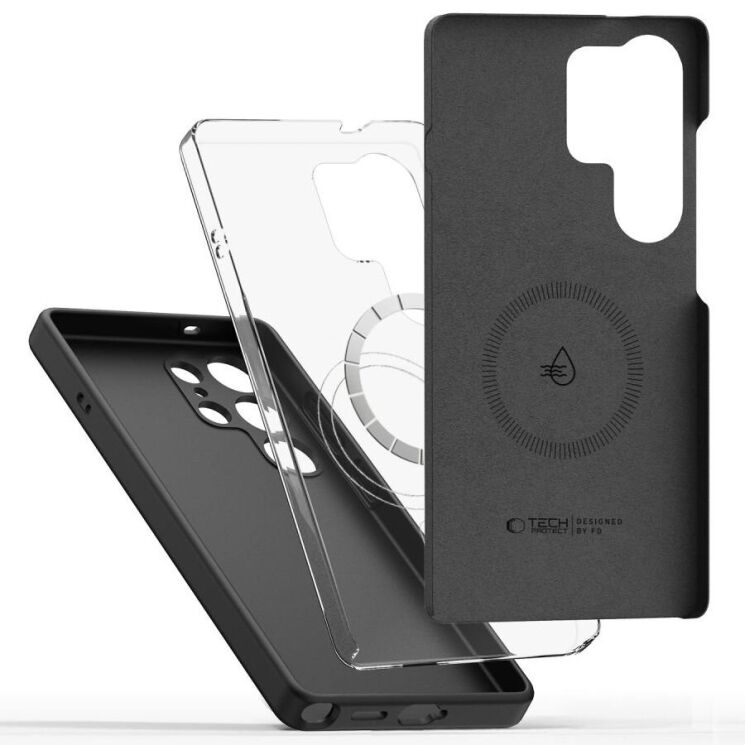 Защитный чехол Tech-Protect Liquid Silicone MagSafe для Samsung Galaxy S25 Ultra (S938) 5906302322480 - Black: фото 2 из 4