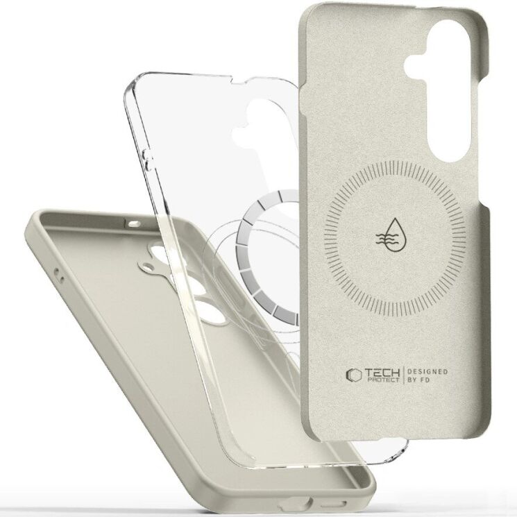 Защитный чехол Tech-Protect Silicone MagSafe для Samsung Galaxy S26 (S942) - Cosmic Latte: фото 3 из 9