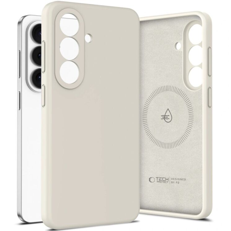 Защитный чехол Tech-Protect Silicone MagSafe для Samsung Galaxy S26 (S942) - Cosmic Latte: фото 2 из 9