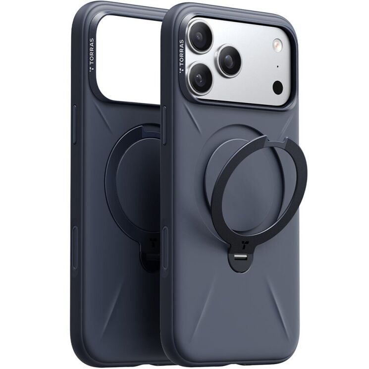 Захисний чохол TORRAS Ostand Spin Fusion для Apple iPhone 17 Pro - Dark Blue: фото 2 з 7