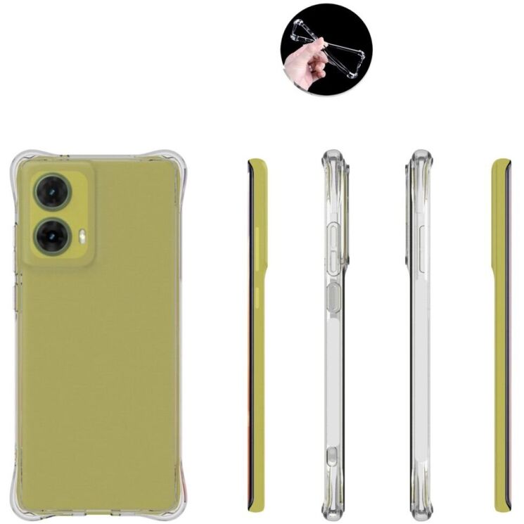 Захисний чохол UniCase AirBag для Motorola Moto G85 - Transparent: фото 5 з 5