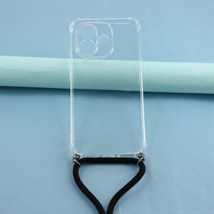 Захисний чохол UniCase AirBag with Strap для Xiaomi Redmi Note 17 Pro - Transparent / Blue (429508TL) Захисний чохол UniCase AirBag with Strap для Xiaomi Redmi Note 17 Pro - Transparent / Blue: фото 3 з 5