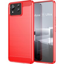 Защитный чехол UniCase Carbon для ASUS Zenfone 11 Ultra - Red: фото 1 из 8