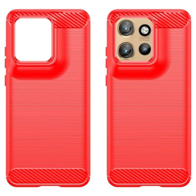 Защитный чехол UniCase Carbon для Motorola Edge 50 Neo - Red: фото 2 из 8