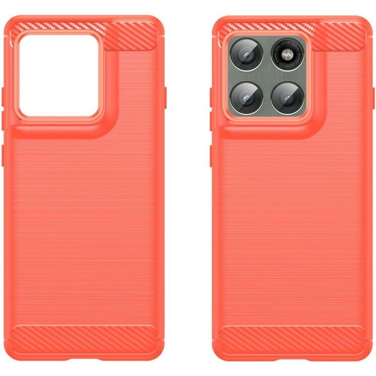 Захисний чохол UniCase Carbon для Motorola Edge 60 Pro - Red: фото 2 з 10