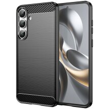 Защитный чехол UniCase Carbon для Samsung Galaxy S25 FE (S731) - Black: фото 1 из 13