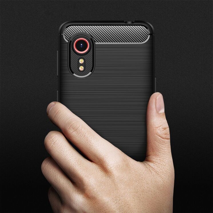 Захисний чохол UniCase Carbon для Samsung Galaxy Xcover 5 (G525) - Black: фото 4 з 8