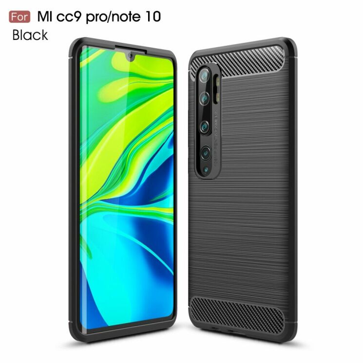 Захисний чохол UniCase Carbon для Xiaomi Mi Note 10 Pro / Mi Note 10 - Black: фото 1 з 10