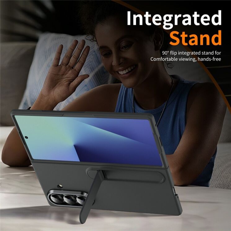 Защитный чехол UniCase Kickstand Case для Samsung Galaxy Fold 8 Ultra - Black (424010B) Защитный чехол UniCase Kickstand Case для Samsung Galaxy Fold 8 Ultra - Black: фото 2 из 7