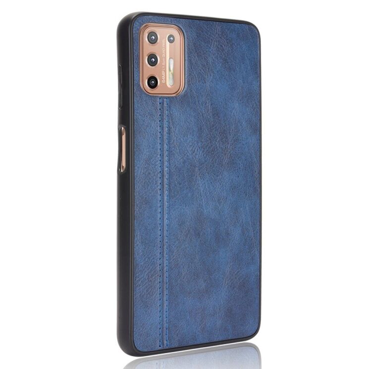 Защитный чехол UniCase Leather Series для Motorola Moto G9 Plus - Blue: фото 3 из 10