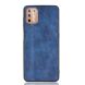 Защитный чехол UniCase Leather Series для Motorola Moto G9 Plus - Blue (250429L). Фото 2 из 10