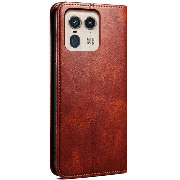 Защитный чехол UniCase Leather Wallet для Motorola Edge 50 Ultra - Brown: фото 6 из 6
