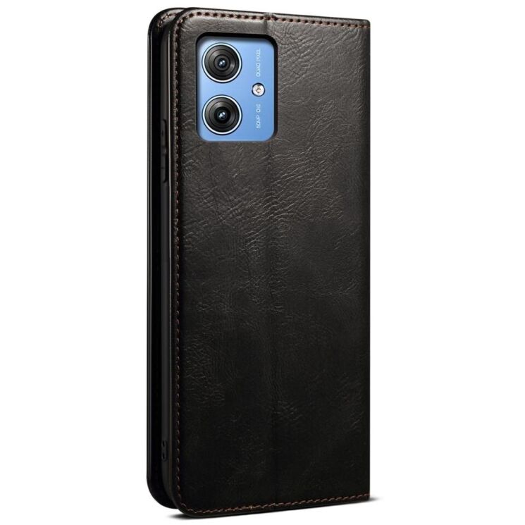 Захисний чохол UniCase Leather Wallet для Motorola G55 - Black: фото 6 з 7