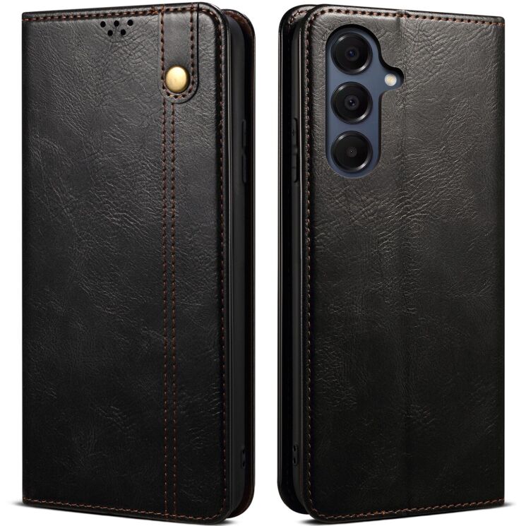 Защитный чехол UniCase Leather Wallet для Samsung Galaxy A17 (A175) - Black: фото 1 из 6