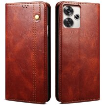 Защитный чехол UniCase Leather Wallet для Xiaomi Poco F6 - Brown: фото 1 из 6