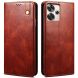 Защитный чехол UniCase Leather Wallet для Xiaomi Poco F6 - Brown (355043Z). Фото 1 из 6