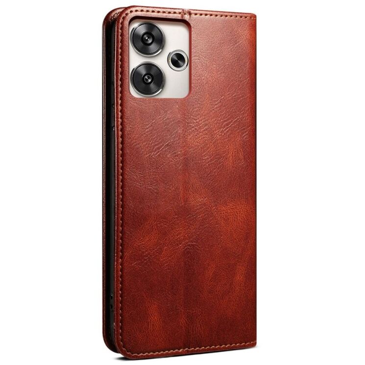 Защитный чехол UniCase Leather Wallet для Xiaomi Poco F6 - Brown: фото 6 из 6