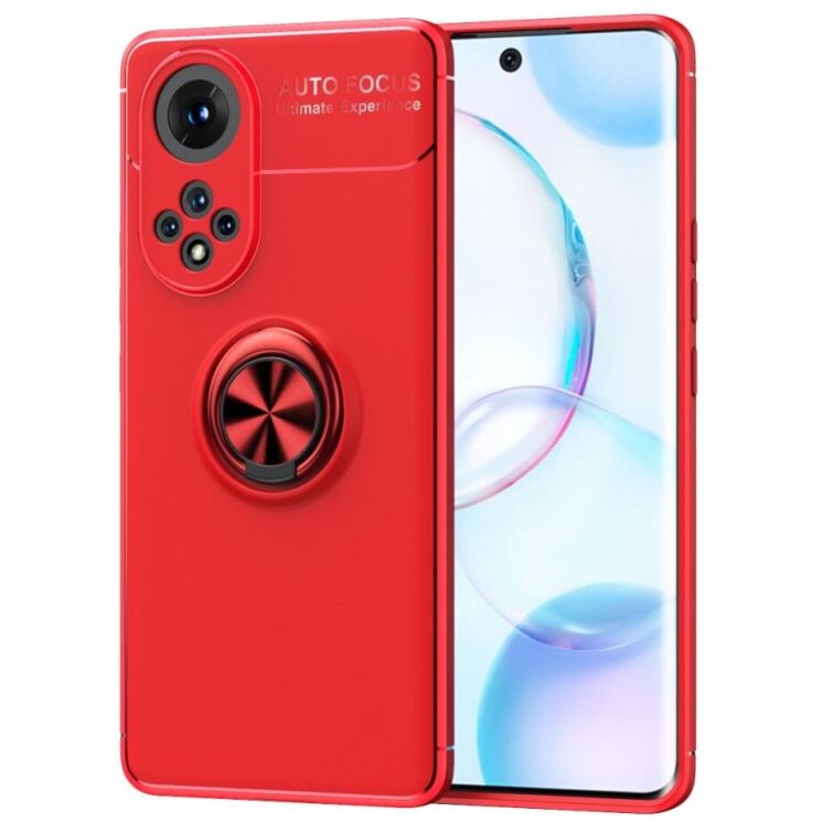 Чохол з магнітним кільцем UniCase Magnetic Ring для Huawei Nova 9 - Red: фото 1 з 16