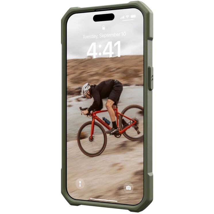 Защитный чехол URBAN ARMOR GEAR (UAG) Essential Armor MagSafe для Apple iPhone 15 Pro Max - Olive Drab: фото 4 из 10