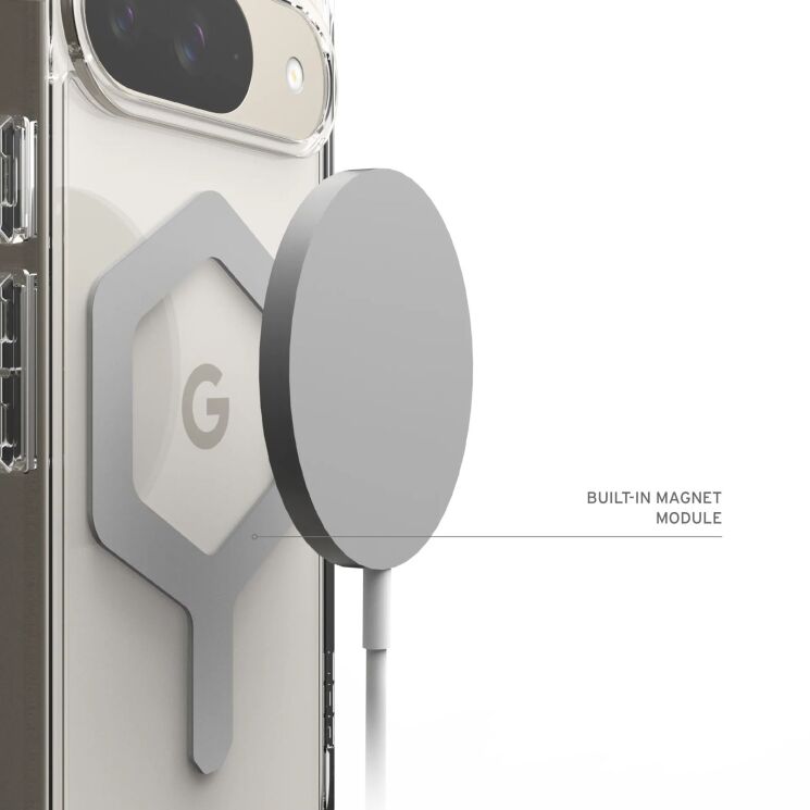 Защитный чехол URBAN ARMOR GEAR (UAG) Plyo MagSafe для Google Pixel 9 - Ice / Silver: фото 14 из 14