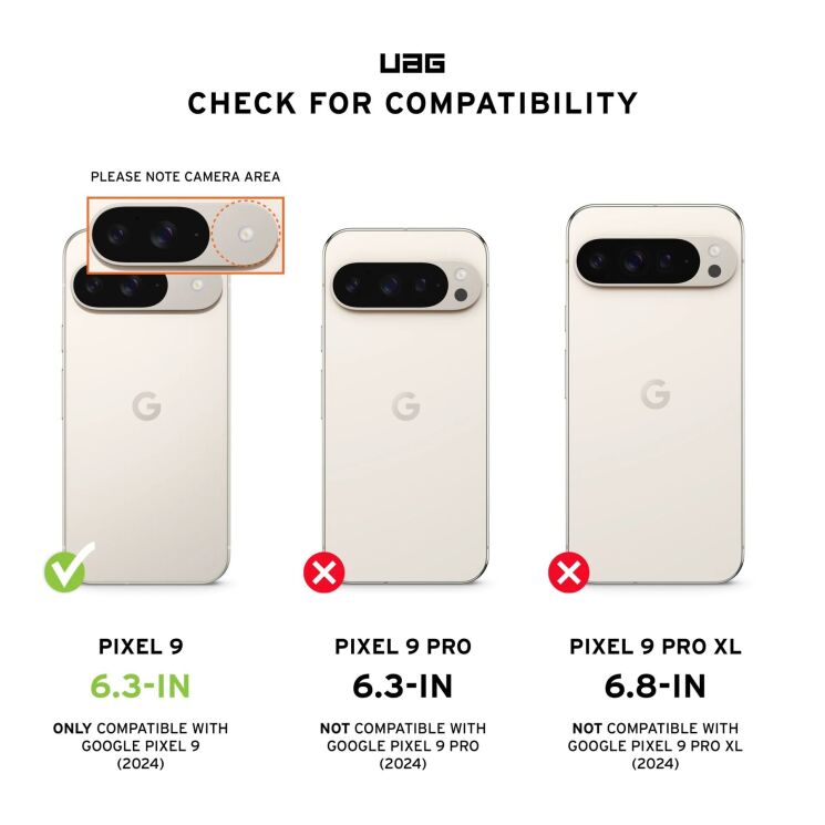 Защитный чехол URBAN ARMOR GEAR (UAG) Plyo MagSafe для Google Pixel 9 - Ice / Silver: фото 9 из 14