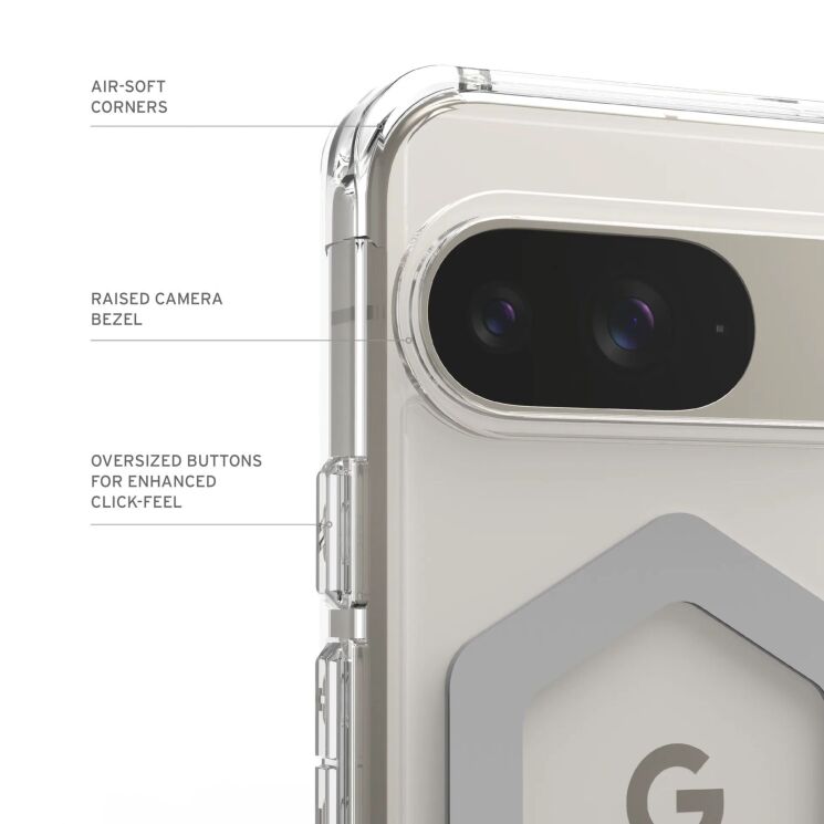 Защитный чехол URBAN ARMOR GEAR (UAG) Plyo MagSafe для Google Pixel 9 - Ice / Silver: фото 10 из 14