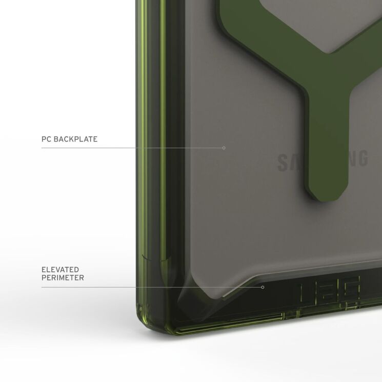 Защитный чехол URBAN ARMOR GEAR (UAG) Plyo Pro для Samsung Galaxy S24 Ultra (S928) - Ice / Olive: фото 6 из 9