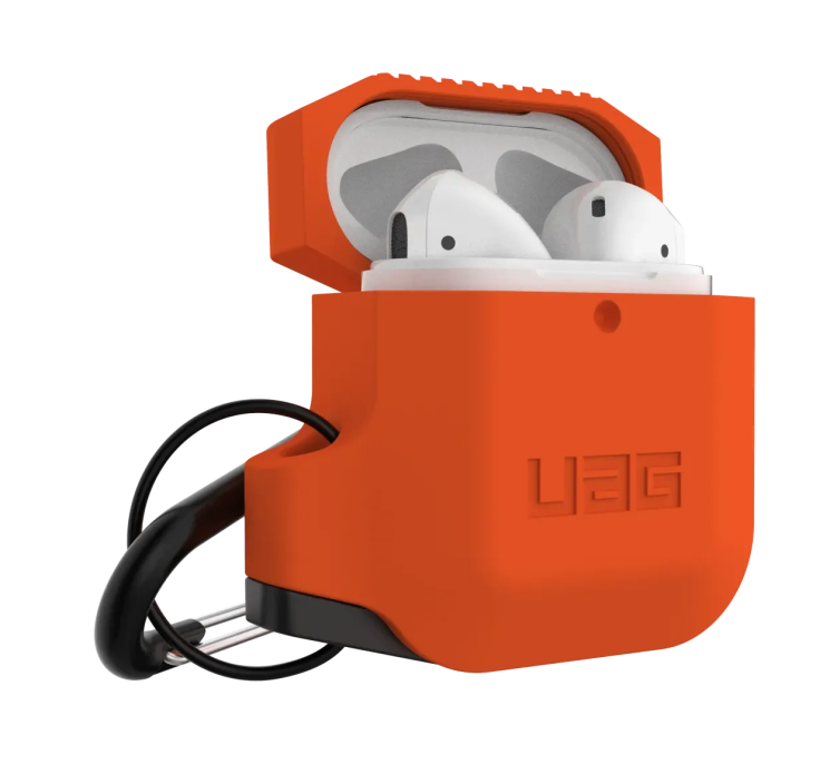 Защитный чехол URBAN ARMOR GEAR (UAG) Silicone для Apple AirPods 1 / 2 - Orange/Grey: фото 1 из 12
