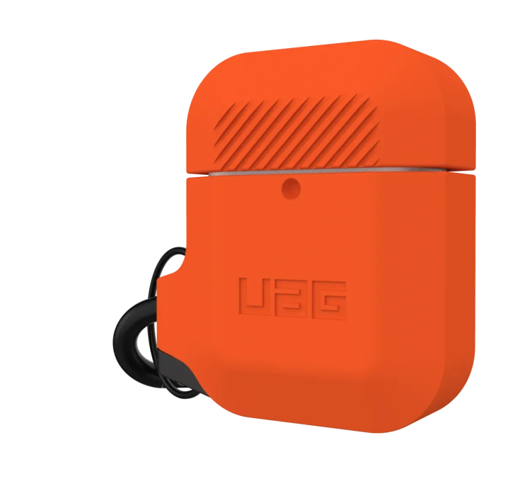 Защитный чехол URBAN ARMOR GEAR (UAG) Silicone для Apple AirPods 1 / 2 - Orange/Grey: фото 4 из 12