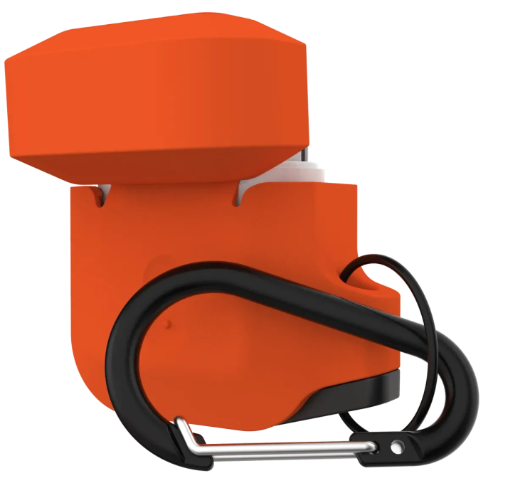 Защитный чехол URBAN ARMOR GEAR (UAG) Silicone для Apple AirPods 1 / 2 - Orange/Grey: фото 2 из 12