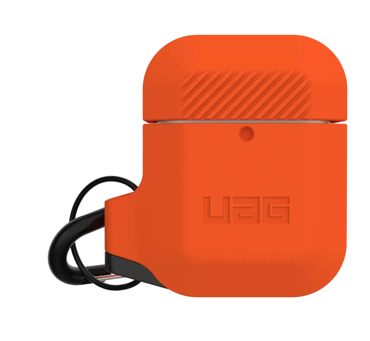 Защитный чехол URBAN ARMOR GEAR (UAG) Silicone для Apple AirPods 1 / 2 - Orange/Grey: фото 3 из 12