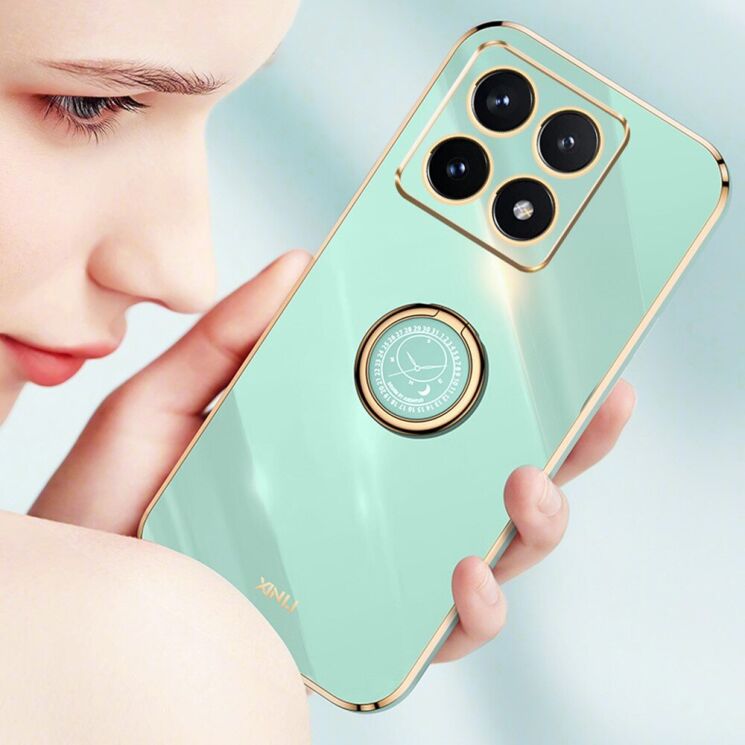 Захисний чохол XINLI Porcelain Ring для Xiaomi 14T Pro - Cyan: фото 2 з 5