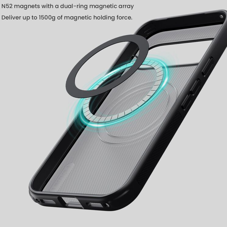 Защитный (PC+TPU) чехол NILLKIN Frosted Shield Pro Magnetic для Google Pixel 11 - Black: фото 11 из 13