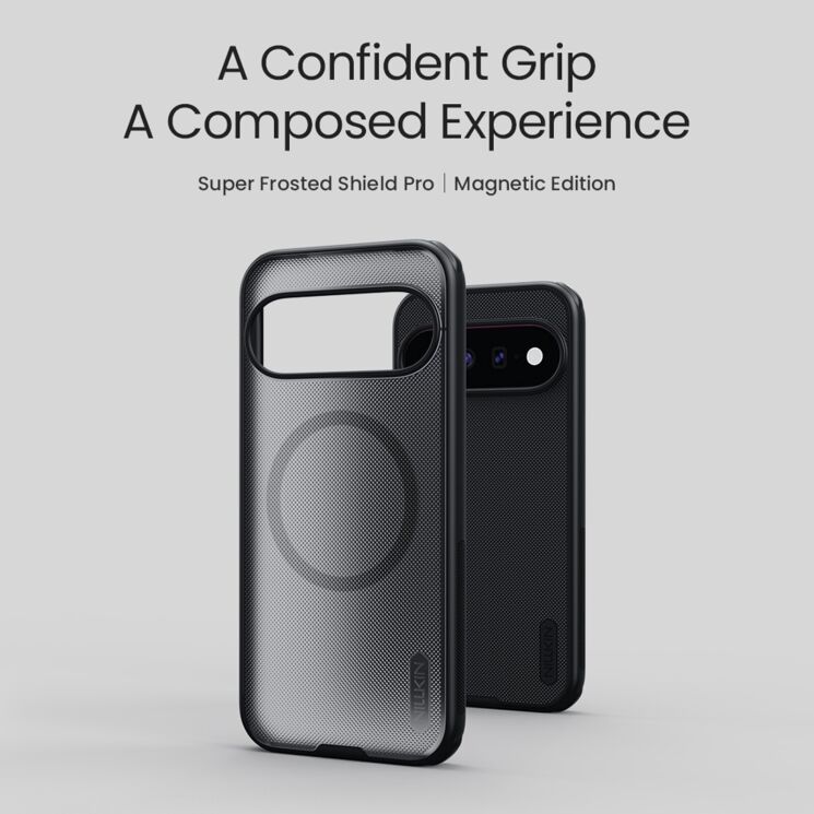 Защитный (PC+TPU) чехол NILLKIN Frosted Shield Pro Magnetic для Google Pixel 11 - Black: фото 7 из 13