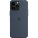 Оригінальний чохол Silicone Case MagSafe для iPhone 14 Pro Max (MPTQ3) - Storm Blue (306813L). Фото 3 з 4