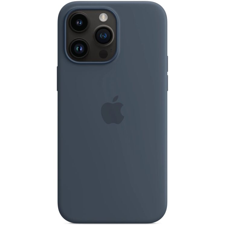 Оригінальний чохол Silicone Case MagSafe для iPhone 14 Pro Max (MPTQ3) - Storm Blue (306813L) Оригінальний чохол Silicone Case MagSafe для iPhone 14 Pro Max (MPTQ3) - Storm Blue: фото 3 з 4