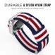 Ремешок UniCase Nylon для Apple Watch 42 (Series 10) / 41 / 40 / SE 40 / 38 - Blue / White / Red Five Stripes (236202C). Фото 6 из 16