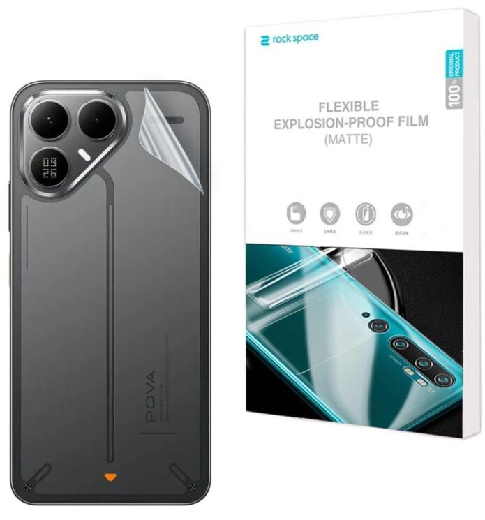 Антиблікова плівка на задню панель RockSpace Explosion-Proof Matte для TECNO Pova 8 (432308) Антиблікова плівка на задню панель RockSpace Explosion-Proof Matte для TECNO Pova 8: фото 1 з 9