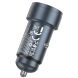 Автомобильное зарядное устройство Hoco Z57A Glorious PD30W + QC3.0 - Metal Grey (923295B). Фото 4 из 7