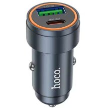 Автомобильное зарядное устройство Hoco Z57A Glorious PD30W + QC3.0 - Metal Grey: фото 1 из 7