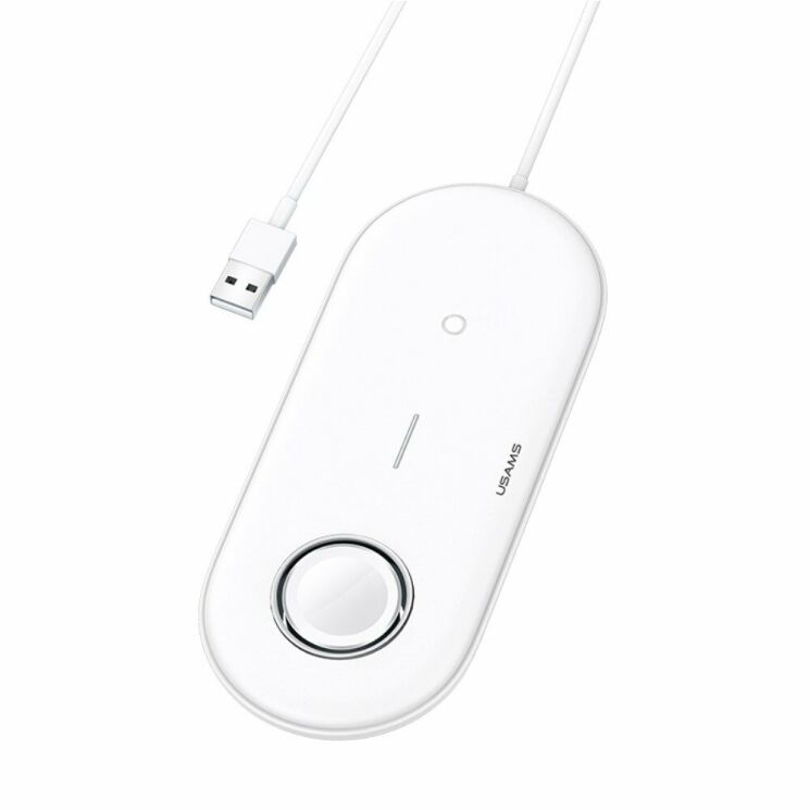 Беспроводное зарядное устройство USAMS US-CD119 2 in 1 + кабель - White: фото 1 из 13