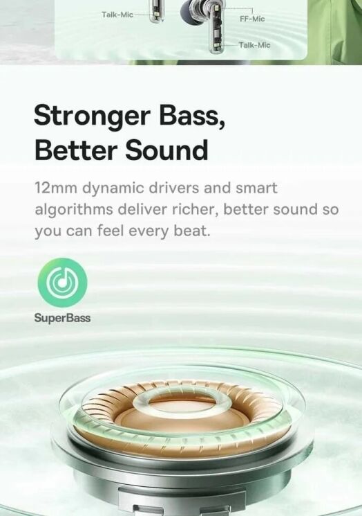 Беспроводные наушники Baseus Bass BP1 (A00107) - Black (400335B) Беспроводные наушники Baseus Bass BP1 (A00107) - Black: фото 7 из 18