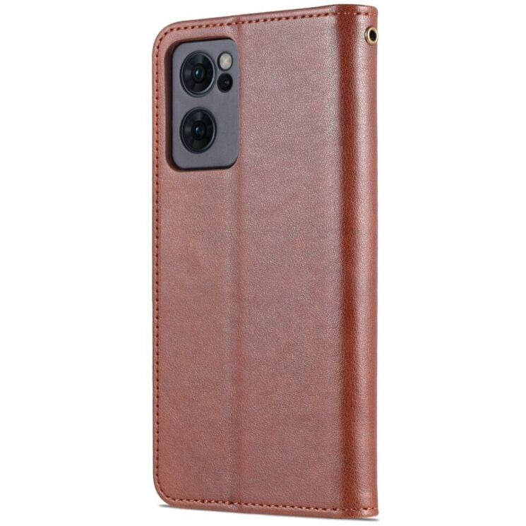 Чехол AZNS Wallet Case для OPPO Reno 7 5G Chinese - Brown: фото 4 из 11