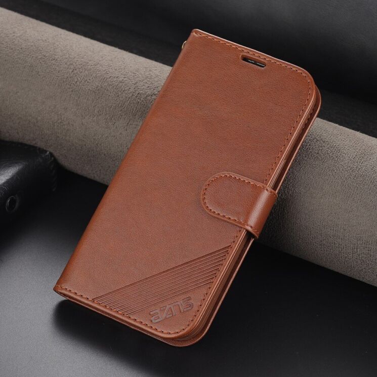 Чехол AZNS Wallet Case для OPPO Reno 7 5G Chinese - Brown: фото 7 из 11